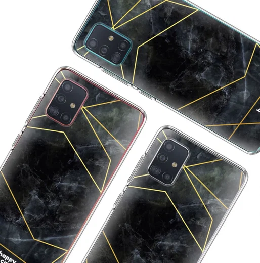 HappyCase Samsung Galaxy A71 Hoesje Flexibel TPU Zwart Marmer Print afbeelding 9