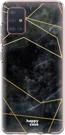 HappyCase Samsung Galaxy A71 Hoesje Flexibel TPU Zwart Marmer Print afbeelding 7