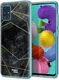 HappyCase Samsung Galaxy A71 Hoesje Flexibel TPU Zwart Marmer Print afbeelding 5