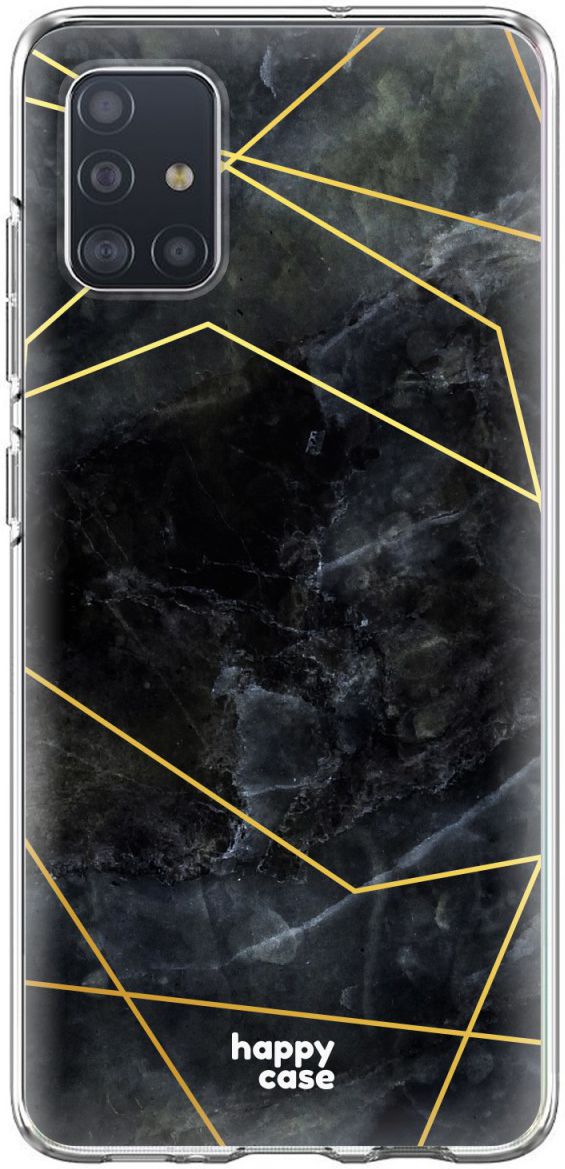 HappyCase Samsung Galaxy A71 Hoesje Flexibel TPU Zwart Marmer Print afbeelding 6