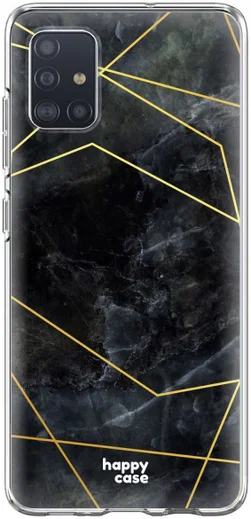 HappyCase Samsung Galaxy A71 Hoesje Flexibel TPU Zwart Marmer Print afbeelding 6