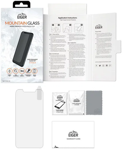 Eiger iPhone 11/XR Tempered Glass Case Friendly Screen Protector Plat afbeelding 4