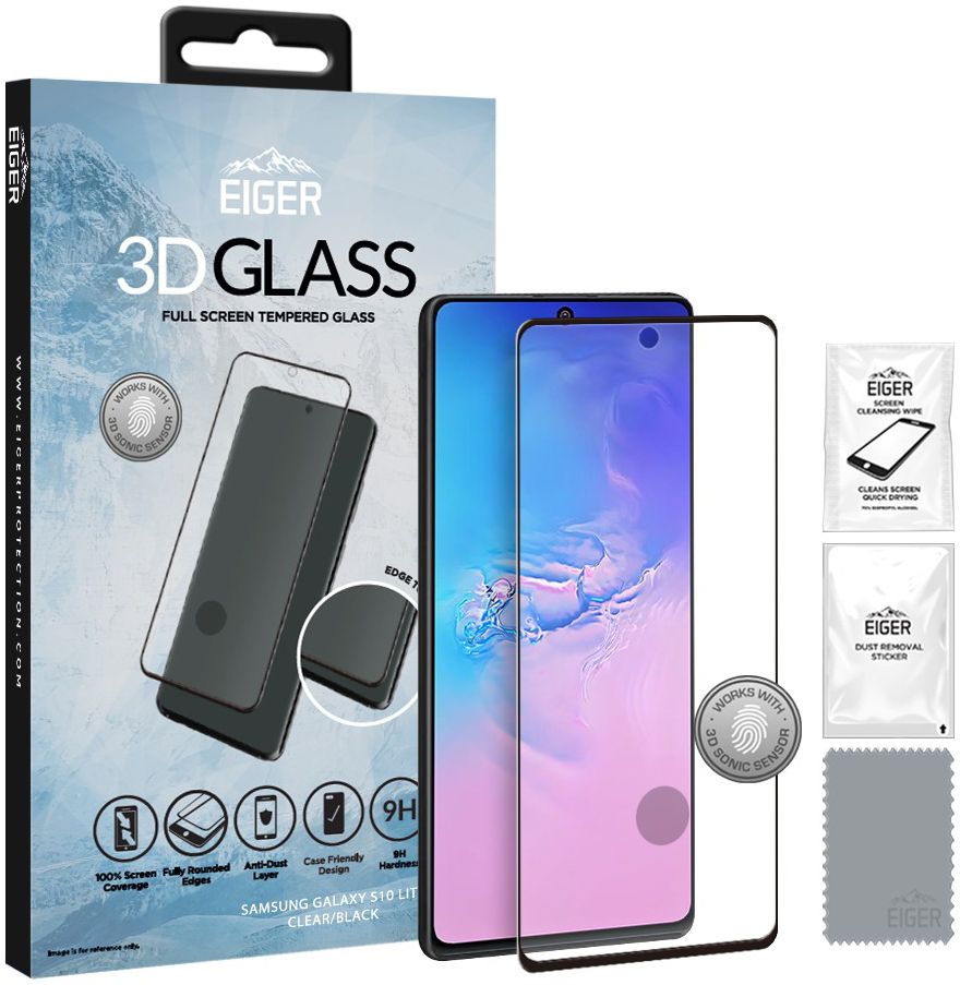 Eiger Samsung Galaxy S10 Lite Tempered Glass Case Friendly Gebogen afbeelding 1
