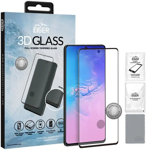 Eiger Samsung Galaxy S10 Lite Tempered Glass Case Friendly Gebogen afbeelding 1