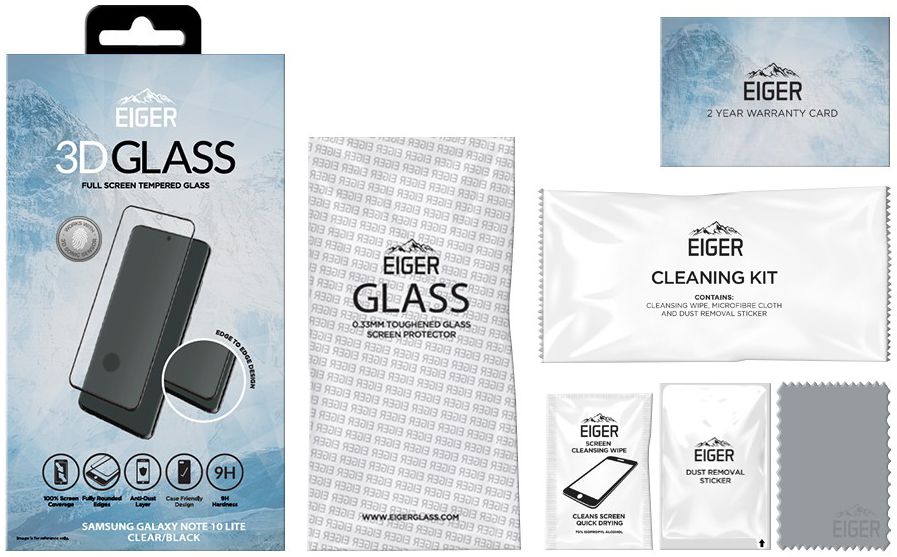 Eiger Samsung Note 10 Lite Tempered Glass Case Friendly Gebogen afbeelding 5