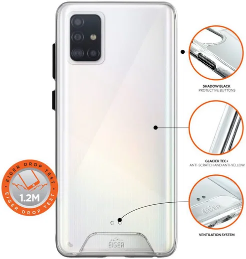Eiger Glacier Series Samsung Galaxy A51 Hoesje Transparant afbeelding 3