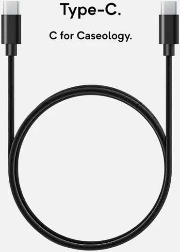 Caseology Fast Charge USB-C naar USB-C Kabel 1.2m Zwart afbeelding 4