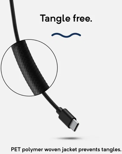 Caseology Fast Charge USB-C naar USB-C Kabel 1.2m Zwart afbeelding 8