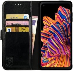 Rosso Element Samsung Galaxy Xcover Pro Hoesje Book Cover Zwart afbeelding