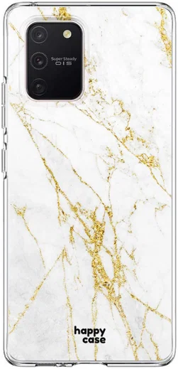 HappyCase Samsung Galaxy S10 Lite Hoesje TPU Wit Marmer Print afbeelding 1