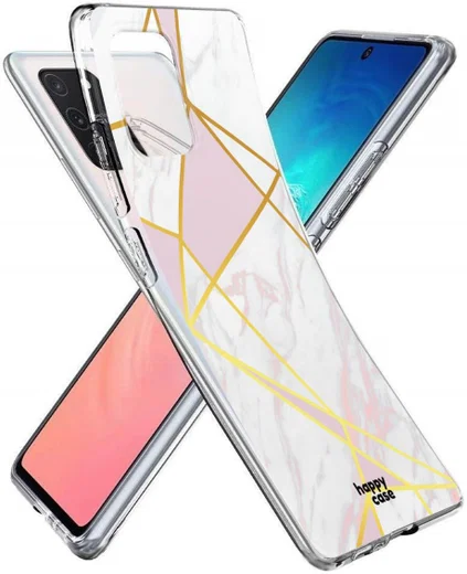 HappyCase Samsung Galaxy S10 Lite Hoesje TPU Roze Marmer Print afbeelding 3