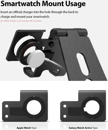 Ringke Super Folding Apple iPhone en Apple Watch Stand Zwart afbeelding 10