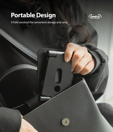Ringke Super Folding Universele Smartphone en Galaxy Watch Stand Zwart afbeelding 5