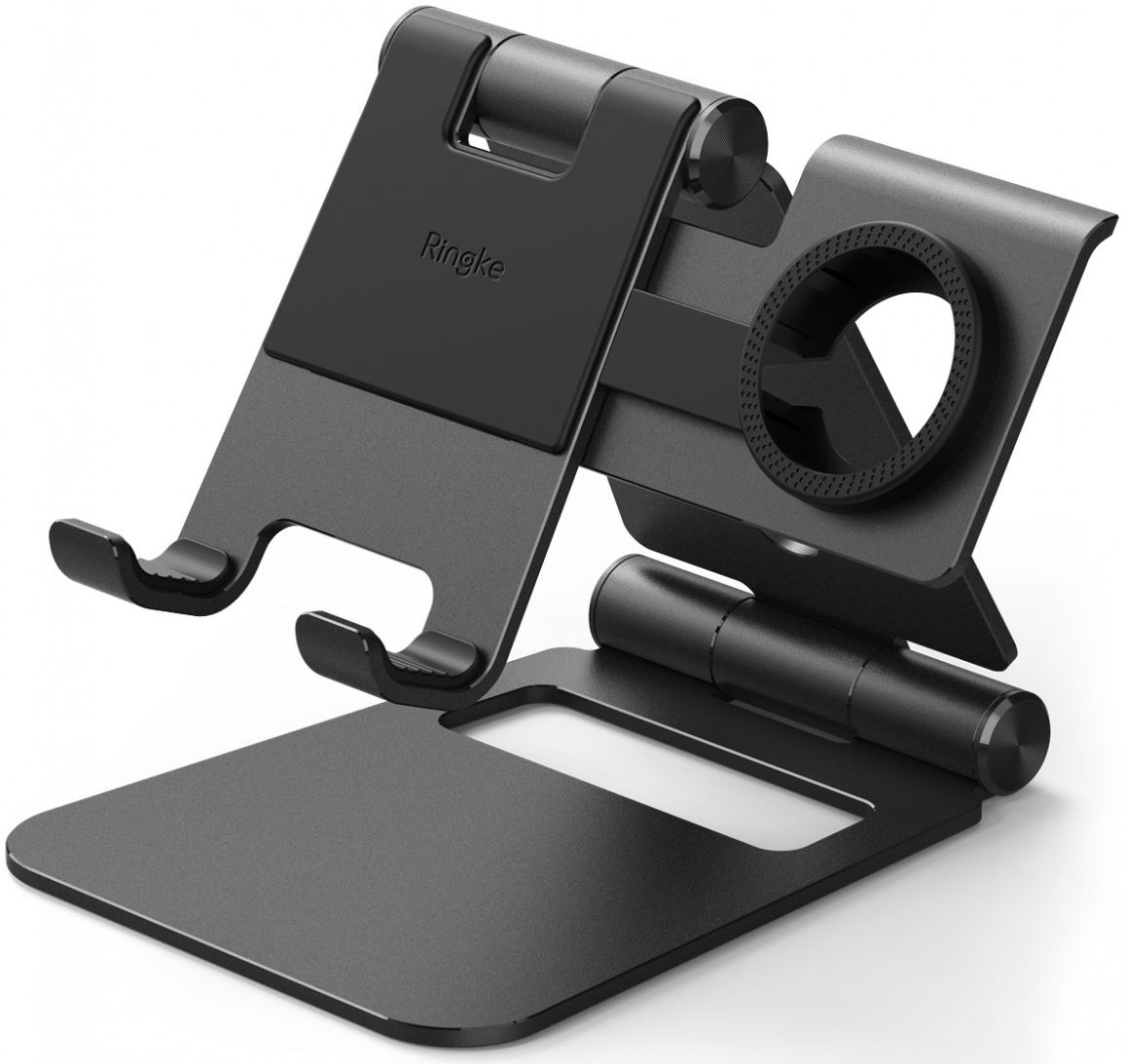 Ringke Super Folding Universele Smartphone en Galaxy Watch Stand Zwart afbeelding 2