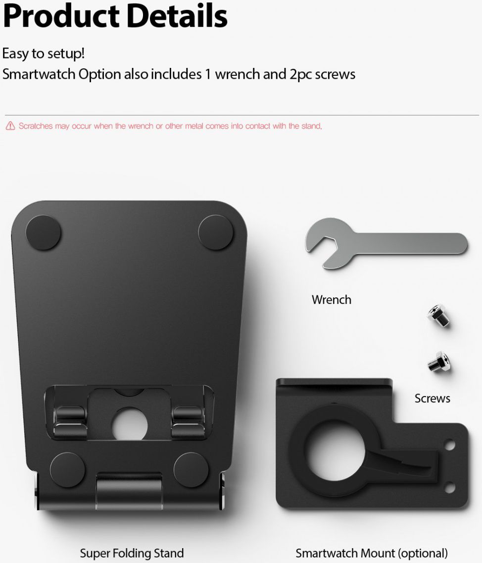 Ringke Super Folding Universele Smartphone en Tablet Stand Zwart afbeelding 8
