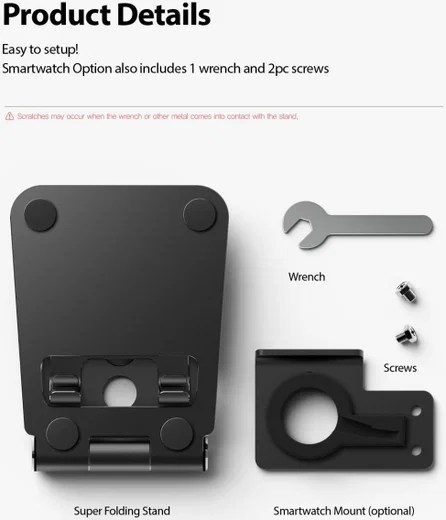 Ringke Super Folding Universele Smartphone en Tablet Stand Zwart afbeelding 8