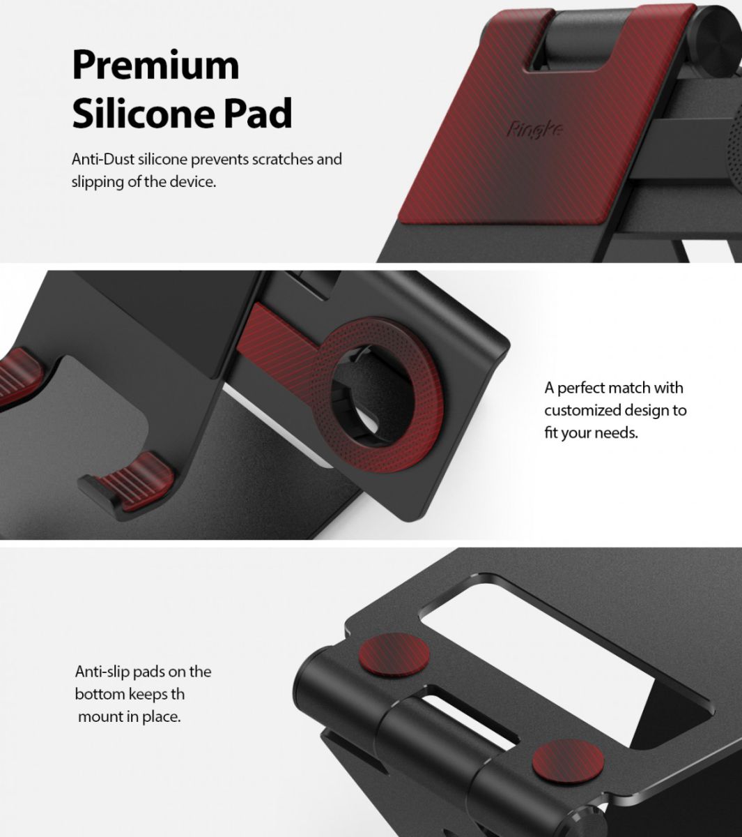 Ringke Super Folding Universele Smartphone en Tablet Stand Zwart afbeelding 6
