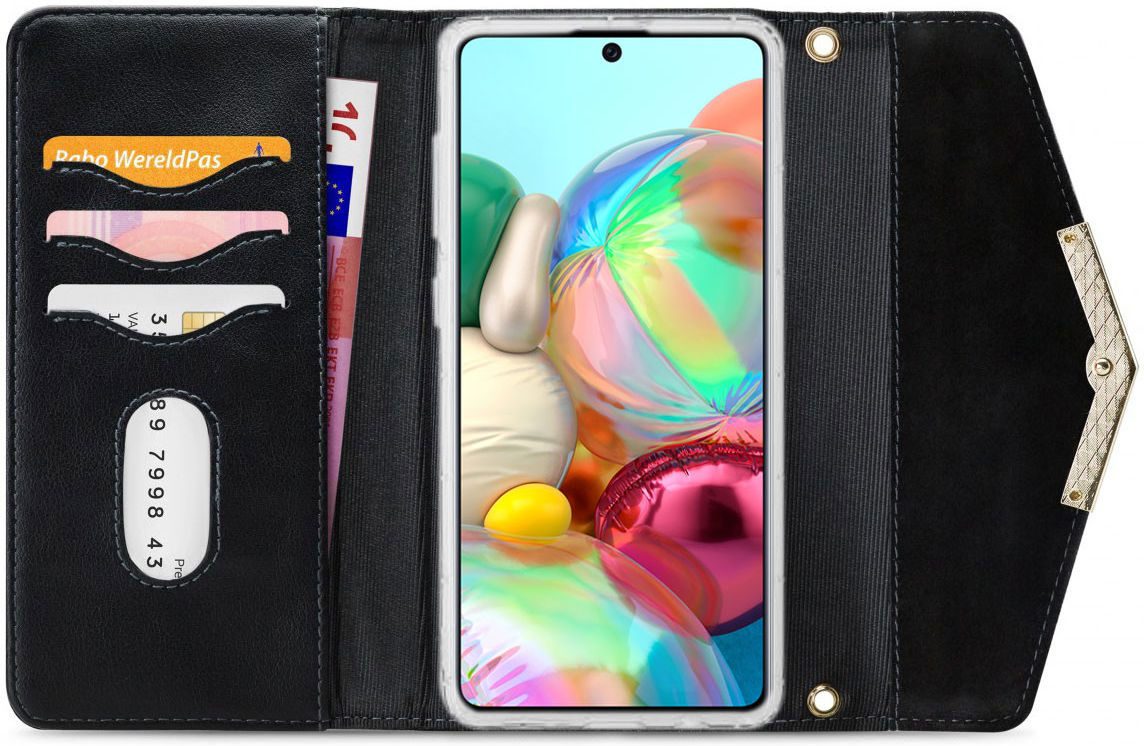 Mobilize Velvet Clutch Samsung Galaxy A71 Hoesje Deep Black afbeelding 1