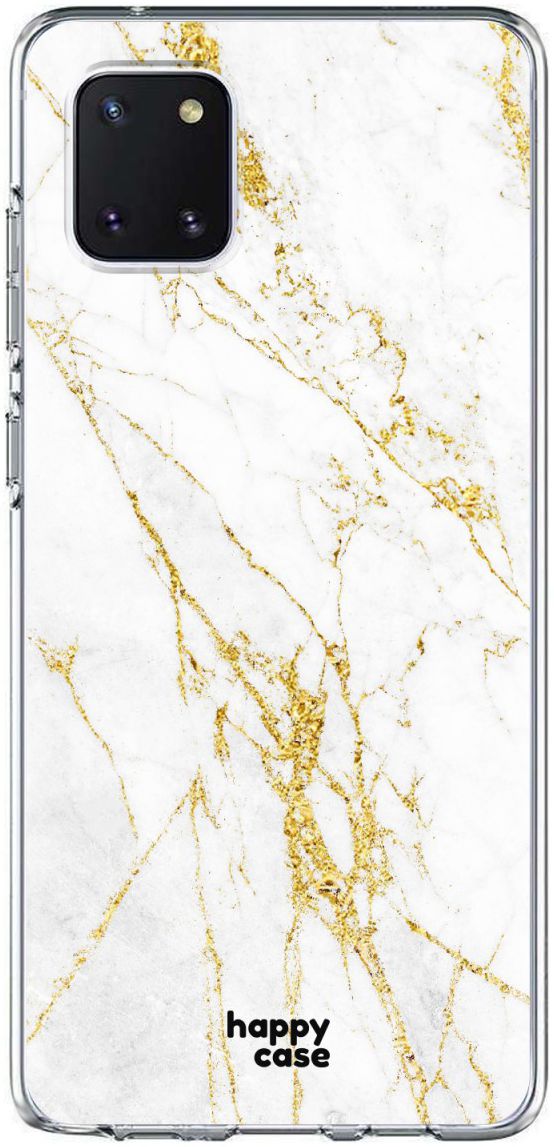 HappyCase Samsung Galaxy Note 10 Lite Hoesje TPU Wit Marmer Print afbeelding 1