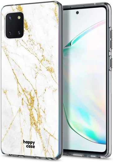 HappyCase Samsung Galaxy Note 10 Lite Hoesje TPU Wit Marmer Print afbeelding 2