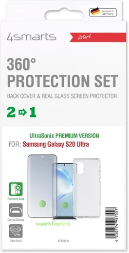 4smarts 360° Premium Protection Set Samsung Galaxy S20 Ultra Zwart afbeelding 2