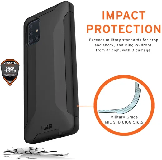 Urban Armor Gear Scout Series Samsung Galaxy A51 Hoesje Zwart afbeelding 4