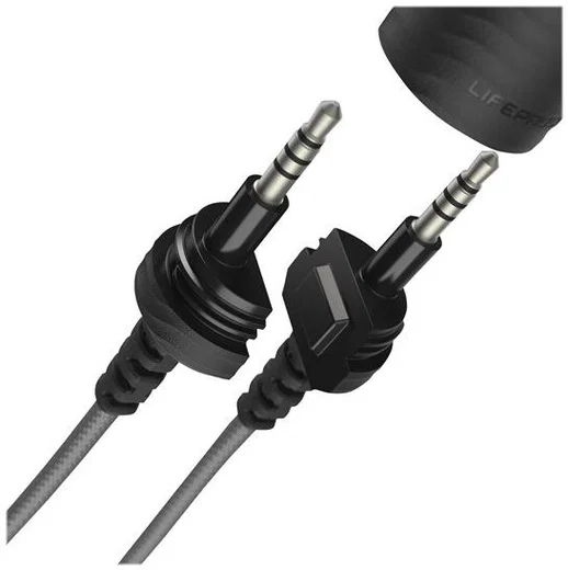 LifeProof LIFEACTÍV 3.5mm Jack / Aux Kabel en Lanyard 0.38m Zwart afbeelding 1