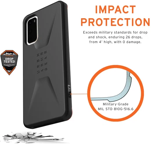 Urban Armor Gear Civilian Series Samsung Galaxy S20 Hoesje Black afbeelding 4