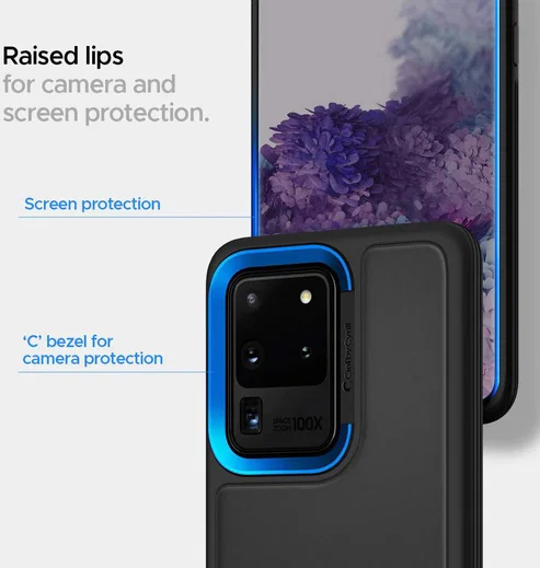 Spigen Ciel by Cyrill Color Brick Galaxy S20 Ultra Hoesje Zwart afbeelding 3