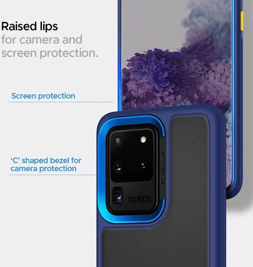 Spigen Cyrill Color Brick Samsung Galaxy S20 Ultra Hoesje Navy afbeelding 3
