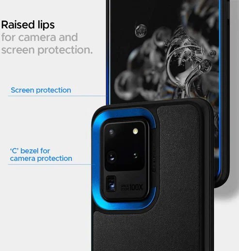 Spigen Cyrill Leather Brick Samsung Galaxy S20 Ultra Hoesje Zwart afbeelding 5