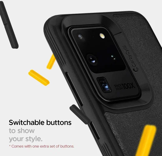 Spigen Cyrill Leather Brick Samsung Galaxy S20 Ultra Hoesje Zwart afbeelding 6