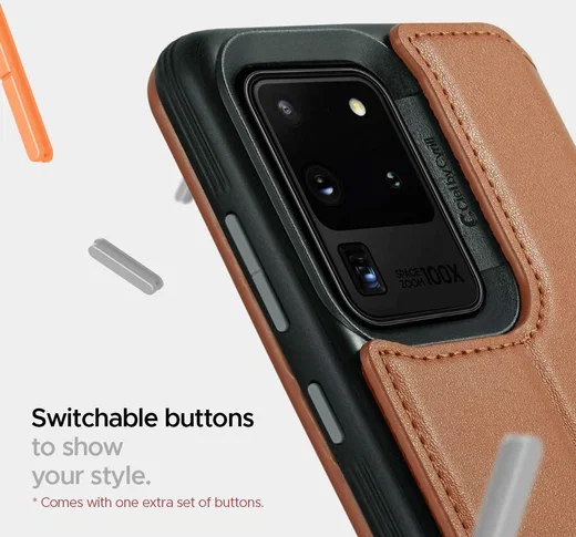 Spigen Ciel By Cyrill Samsung Galaxy S20 Ultra Wallet Brick Hoes Bruin afbeelding 4