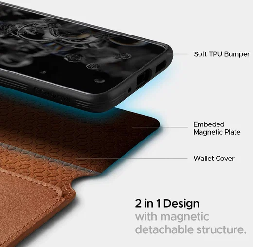 Spigen Ciel By Cyrill Samsung Galaxy S20 Ultra Wallet Brick Hoes Bruin afbeelding 5