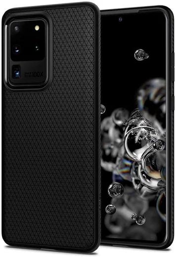 Spigen Liquid Air Samsung Galaxy S20 Ultra Hoesje Matte Zwart afbeelding 1