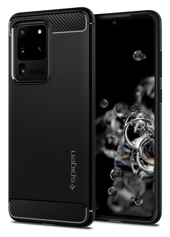 Spigen Rugged Armor Samsung Galaxy S20 Ultra Hoesje Zwart afbeelding 1