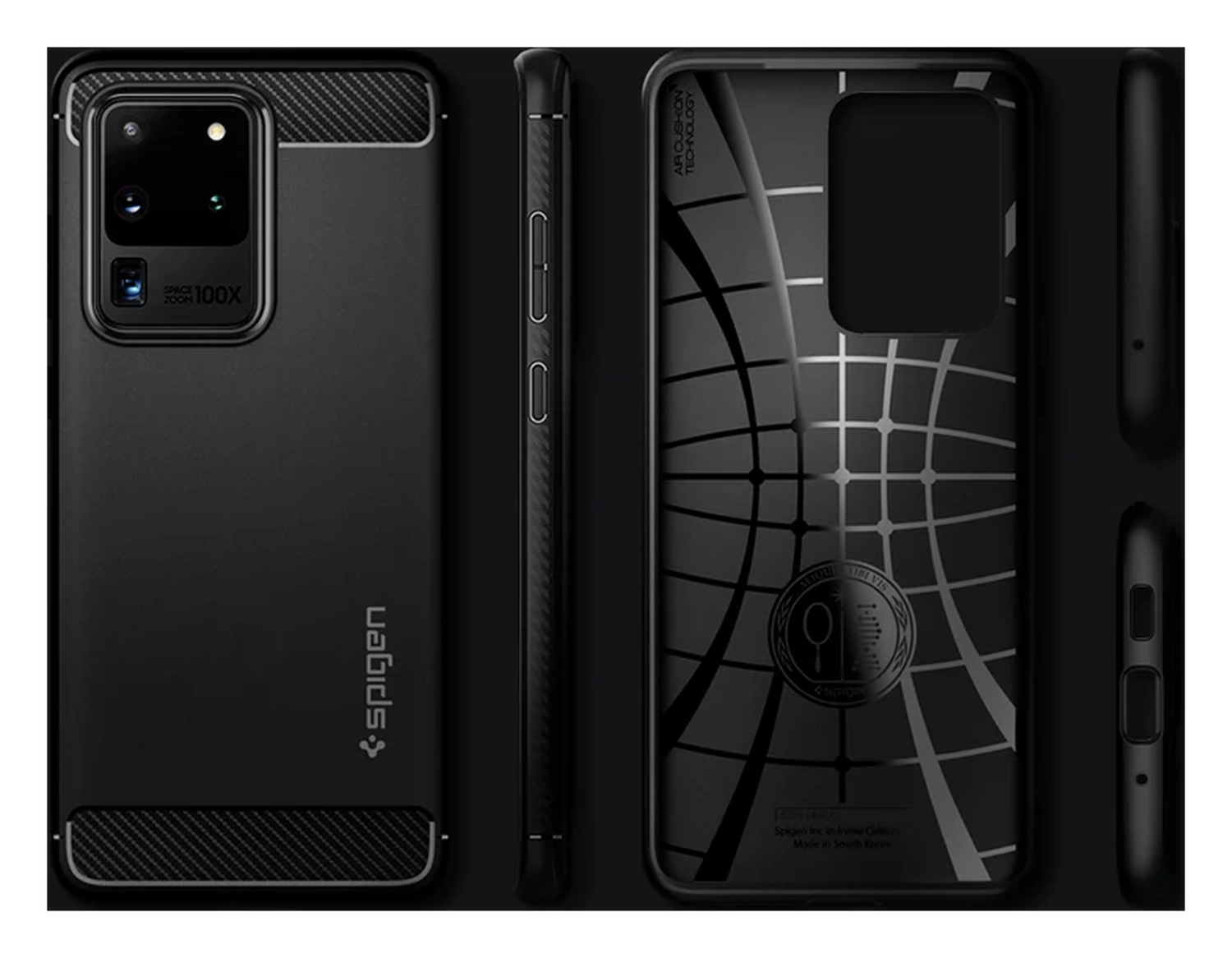 Spigen Rugged Armor Samsung Galaxy S20 Ultra Hoesje Zwart afbeelding 4