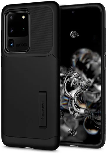 Spigen Slim Armor Samsung Galaxy S20 Ultra Hoesje Zwart afbeelding 1