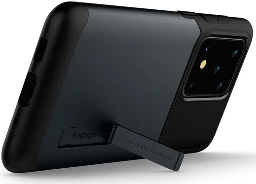 Spigen Slim Armor Samsung Galaxy S20 Ultra Hoesje Metal Slate afbeelding 3