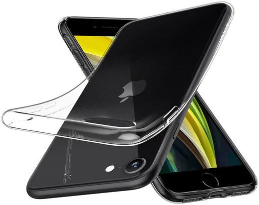 Spigen Crystal Flex Apple iPhone SE (2020) Hoesje Transparant afbeelding 6