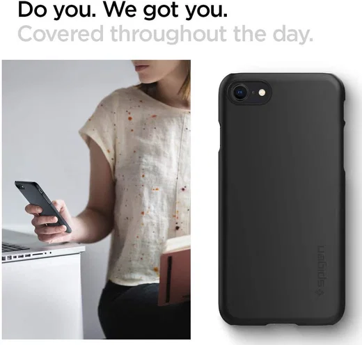 Spigen Thin Fit iPhone SE (2020/2022) / 8 / 7 Hoesje Zwart afbeelding 7