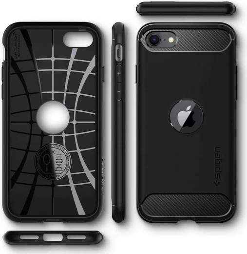 Spigen Rugged Armor Apple iPhone SE (2020/2022) Hoesje Zwart afbeelding 13
