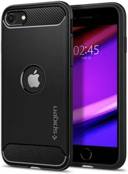 Spigen Rugged Armor Apple iPhone SE (2020/2022) Hoesje Zwart afbeelding