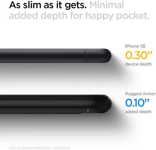 Spigen Rugged Armor Apple iPhone SE (2020/2022) Hoesje Zwart afbeelding 7