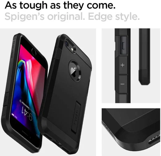 Spigen Tough Armor Apple iPhone SE (2020/2022) Hoesje Zwart afbeelding 7