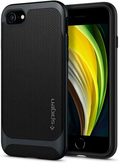 Spigen Neo Hybrid Apple iPhone SE (2022/2020) Hoesje Zwart afbeelding 1