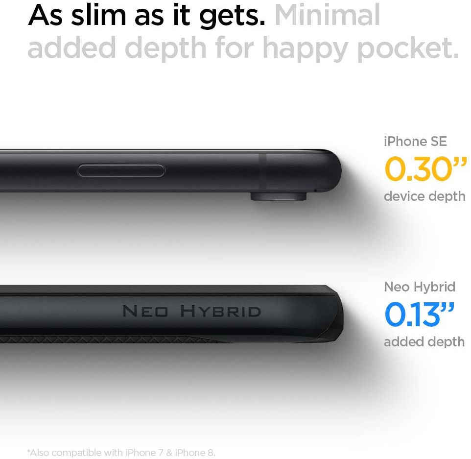 Spigen Neo Hybrid Apple iPhone SE (2022/2020) Hoesje Zwart afbeelding 5