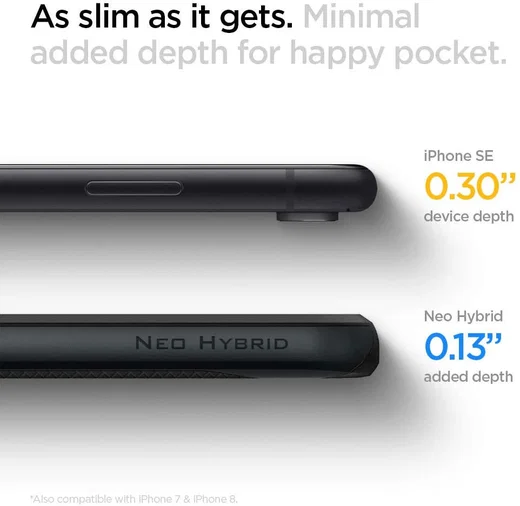 Spigen Neo Hybrid Apple iPhone SE (2022/2020) Hoesje Zwart afbeelding 5
