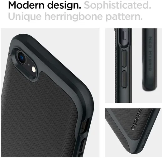 Spigen Neo Hybrid Apple iPhone SE (2022/2020) Hoesje Zwart afbeelding 6