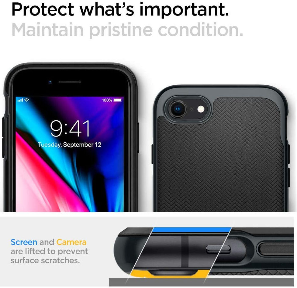 Spigen Neo Hybrid Apple iPhone SE (2022/2020) Hoesje Zwart afbeelding 8
